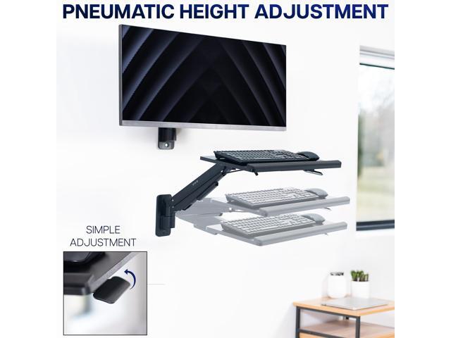 VIVO Pneumatic Heavy Duty Wall Mounted 24 inch Keyboard Tray