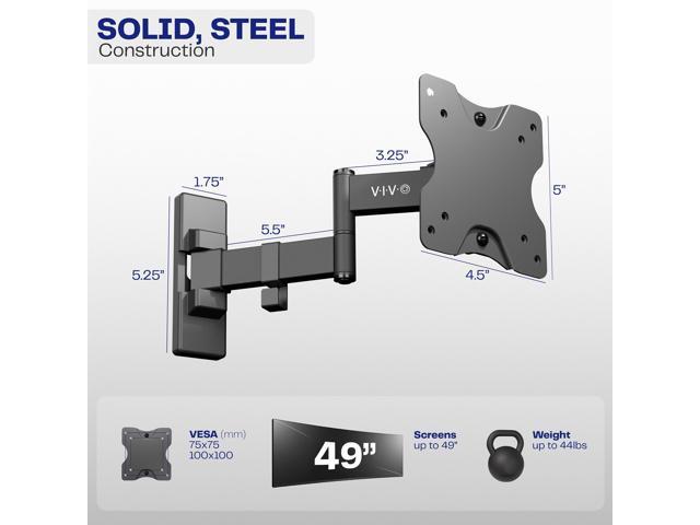Full Motion 13' to 49' Ultrawide Monitor Wall Mount