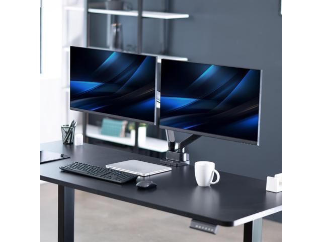 VIVO Premium Aluminum Full Motion Dual Monitor Lift Engine Arm Desk Mount Stand