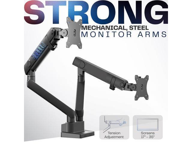 VIVO Premium Aluminum Full Motion Dual Monitor Lift Engine Arm Desk Mount Stand