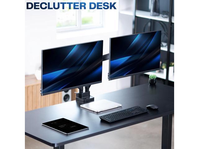 VIVO Premium Aluminum Full Motion Dual Monitor Lift Engine Arm Desk Mount Stand