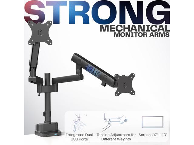VIVO Premium Aluminum Full Motion Dual Monitor Arm Desk Mount Stand w/ USB Ports