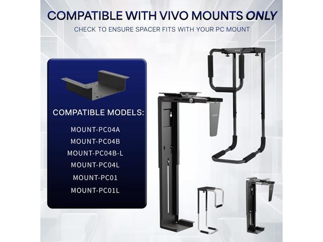 VIVO Under Desk Spacer Bracket for Compatible PC Mounts, 2.1 inch Spacing