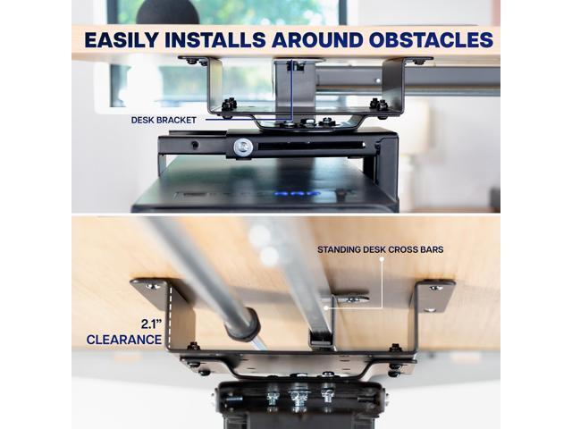 VIVO Under Desk Spacer Bracket for Compatible PC Mounts, 2.1 inch Spacing