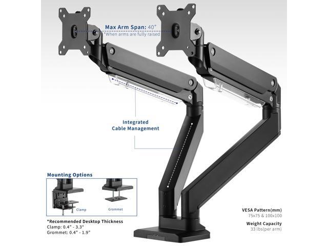 VIVO Dual Monitor Counterbalance Desk Mount, Fits Ultrawide Screens up to 38'
