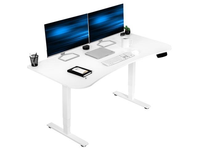 VIVO White 63 x 32 Electric Height Adjustable Stand Up Desk