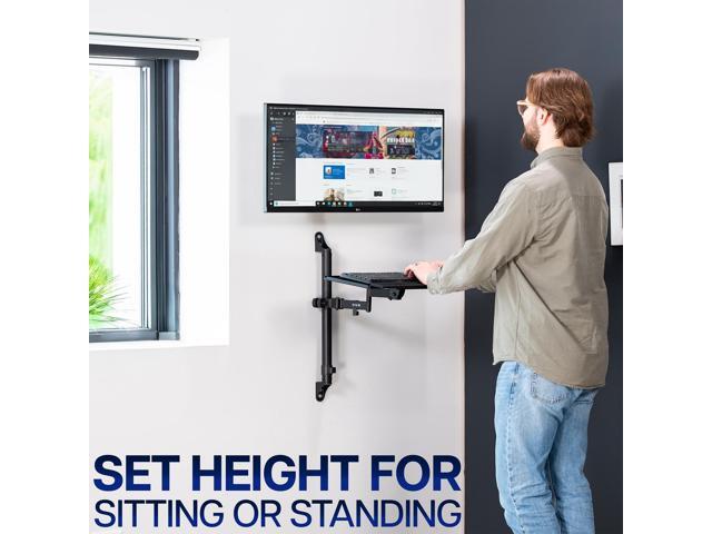 VIVO Steel 26 Inch Tilting Keyboard Tray Wall Mount, Keyboard and Mouse Platform
