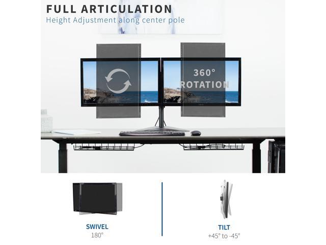 VIVO Dual Monitor Free-Standing Mount for Computer Screens up to 30'