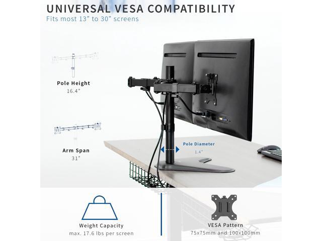 VIVO Dual Monitor Free-Standing Mount for Computer Screens up to 30'