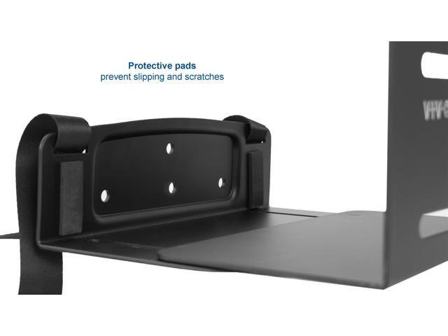 VIVO Universal PC Adjustable Wall Mount Steel Bracket Computer Case Strap Holder