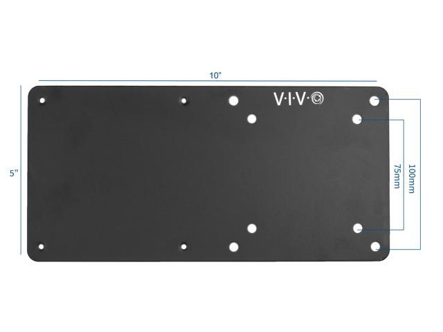VIVO Black Steel Bracket Back of Monitor VESA Plate Mount Holder for Intel NUC
