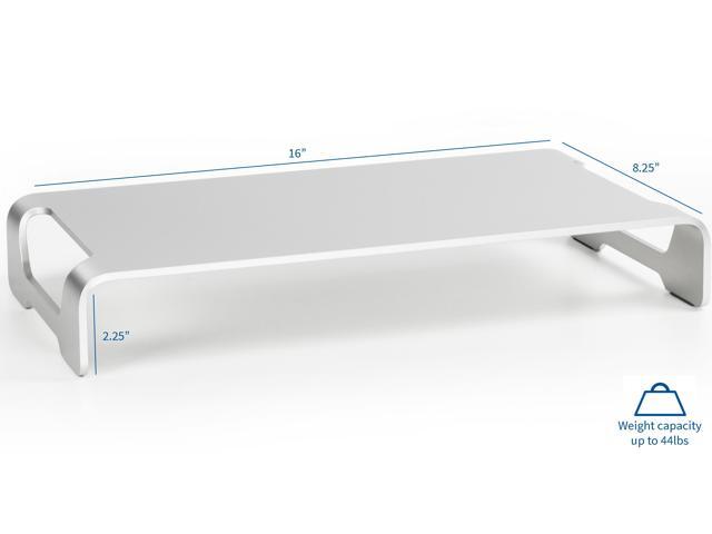 VIVO Silver Aluminum 16' Monitor Riser Ergonomic Desktop Stand Desk Organizer