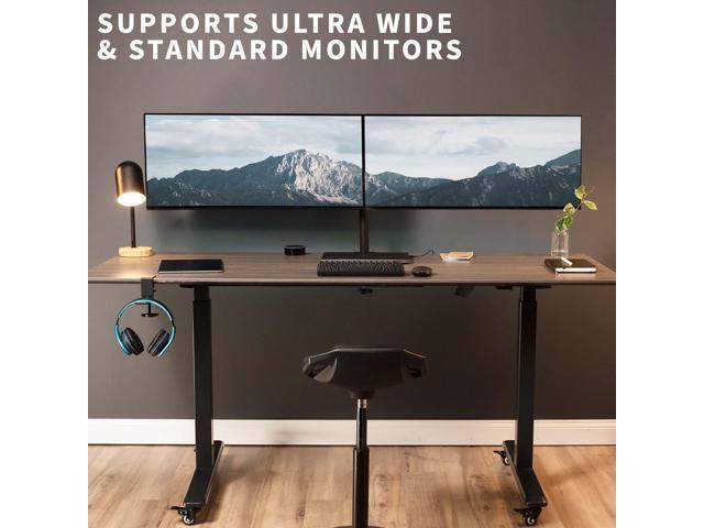 VIVO Full Motion Dual VESA Monitor Desk Mount Double Arm Joint Screens up to 34'