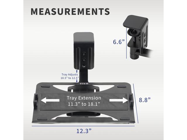 VIVO Clamp-on 12 x 9 inch Rotating Laptop Tray for Office Desk