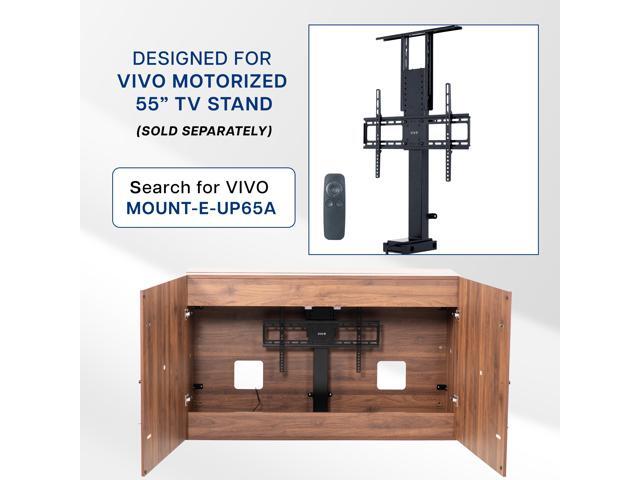 VIVO Walnut TV Cabinet for Motorized Vertical Lift, Holds 32 to 55 inch TVs