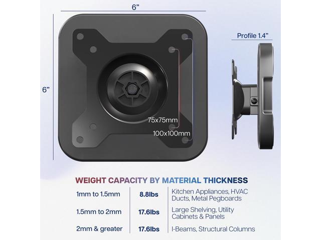 VIVO Magnetic 13 to 34 inch Computer Monitor Mount for Steel Surfaces