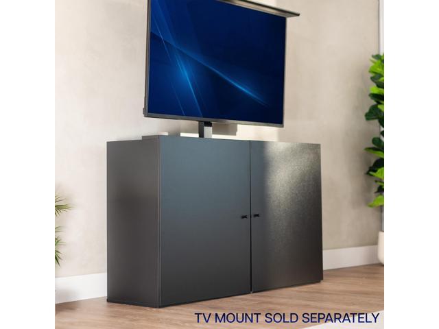 VIVO Black TV Cabinet for Motorized Vertical Lift, Holds 32 to 55 inch TVs