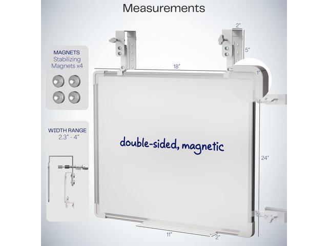 VIVO 24 x 20 inch Hanging Whiteboard with Metal Hook Mounting System for Door