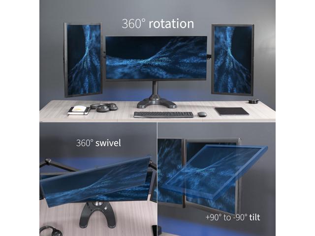 VIVO Triple Monitor Desk Stand Mount FreeStanding Adjustable 3 Screens up to 32'