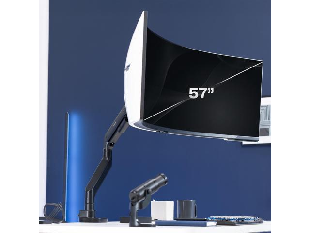 VIVO Black Pneumatic Arm Single Ultrawide Computer Monitor Desk Mount