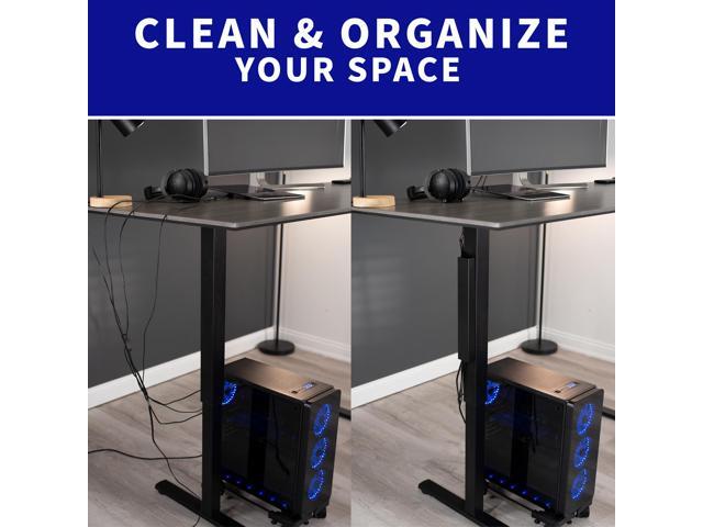 VIVO Black Magnetic Vertical Cable Management Channel, Wire Organizer