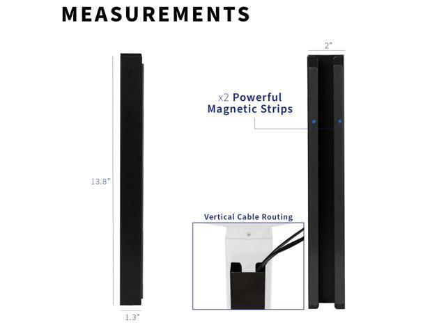 VIVO Black Magnetic Vertical Cable Management Channel, Wire Organizer