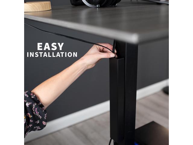 VIVO Black Magnetic Vertical Cable Management Channel, Wire Organizer