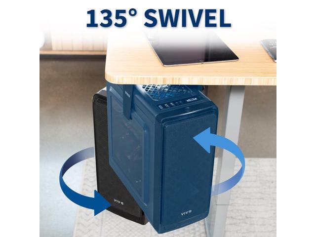 VIVO Large Under-Desk and Wall PC Mount, Computer Case Holder with 135° Swivel