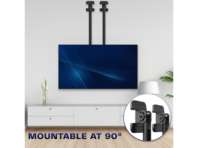 VIVO Extending Large Ceiling TV Mount, 60 to 120 inch Screens, Dual 5.5ft Poles