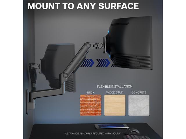 VIVO Tension Arm Monitor Wall Mount, Fits Ultrawide Screens up to 49'