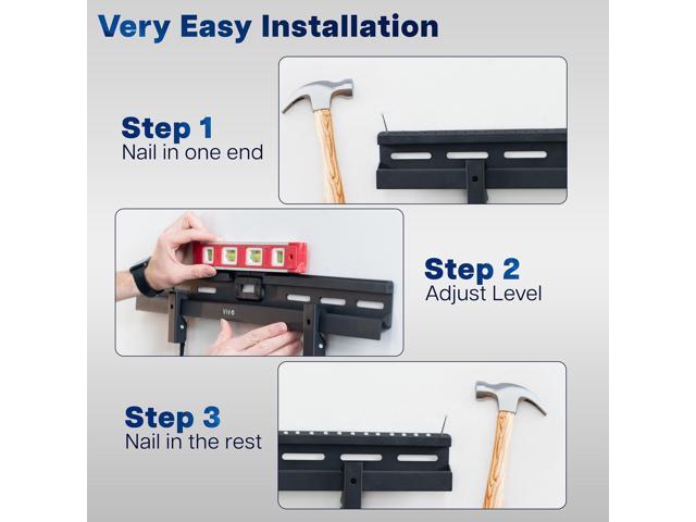 VIVO No Stud TV Wall Mount for Drywall, Fits 37 to 86 inch Screens