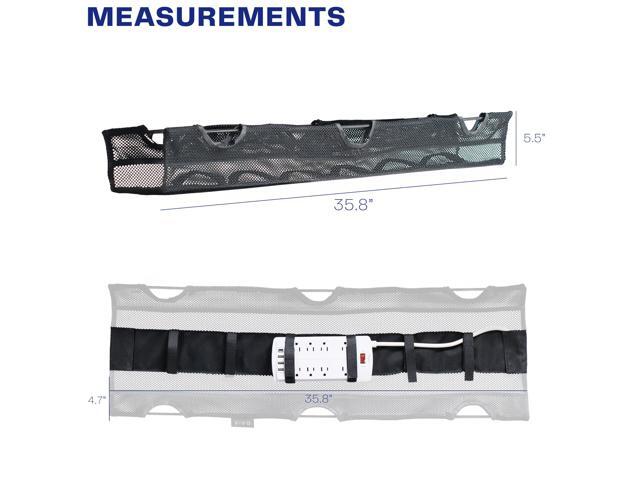 VIVO Under Desk Mesh Cable Management with Power Strip Holder