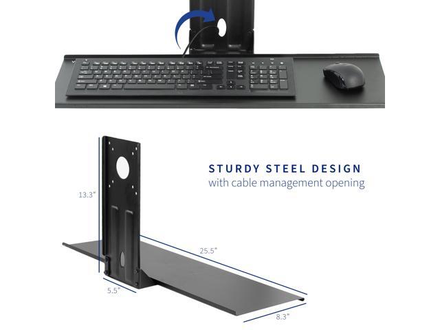 VIVO Computer Keyboard & Mouse Platform VESA Mount Attachment 25.5 x 8' Tray