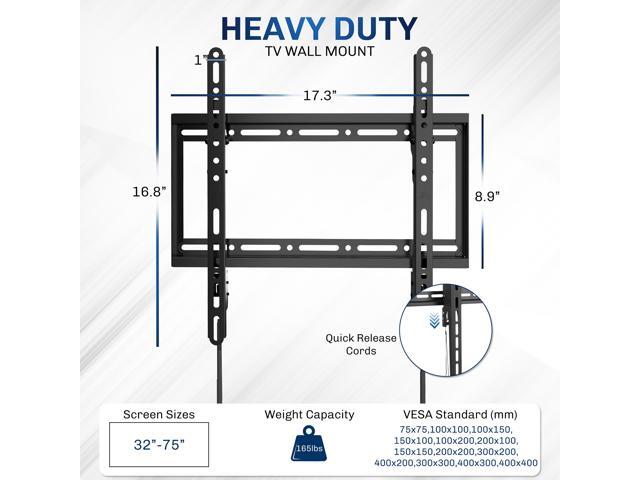 VIVO Heavy Duty 32' to 75' Tilting TV Wall Mount, Curved and Flat Panel Screens