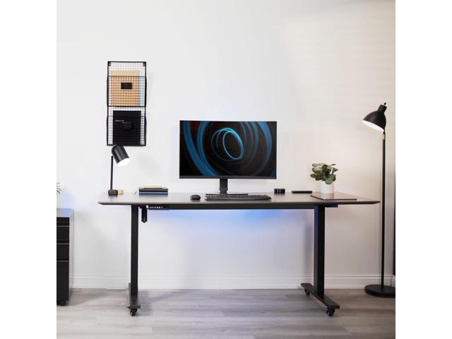 VIVO Tall Single Monitor Mount Height Adjustable Stand Fits 1 Screen up to 32'