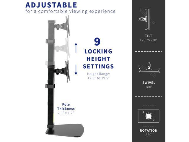 VIVO Tall Single Monitor Mount Height Adjustable Stand Fits 1 Screen up to 32'