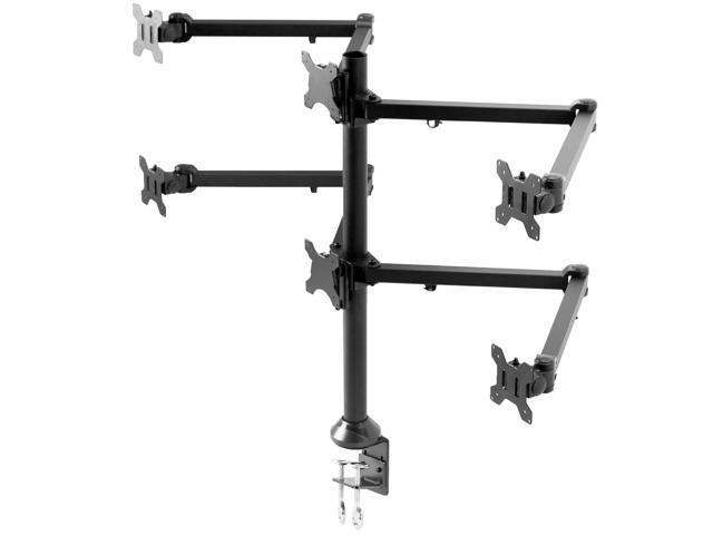 VIVO Steel Hex Monitor Desk Mount Adjustable Stand Six (6) Screens up to 32'