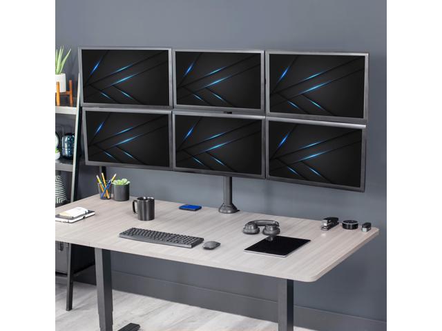 VIVO Steel Hex Monitor Desk Mount Adjustable Stand Six (6) Screens up to 32'