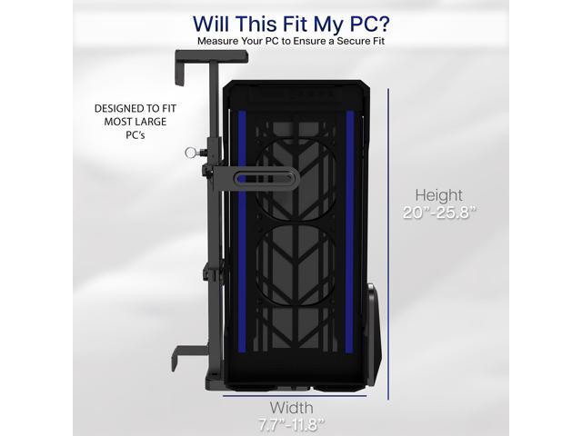 VIVO Adjustable Under Desk Large PC and Wall Mount, Computer Case CPU Holder