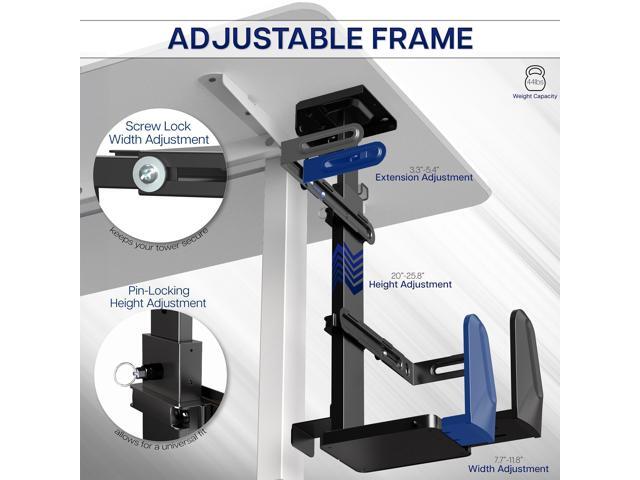 VIVO Adjustable Under Desk Large PC and Wall Mount, Computer Case CPU Holder