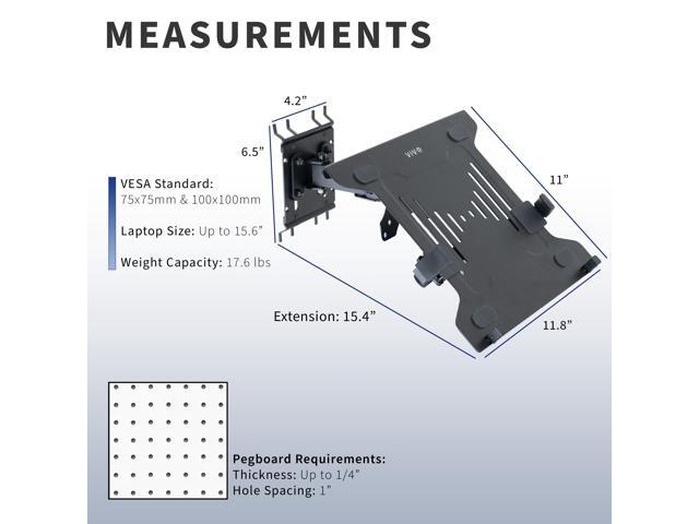 VIVO Pegboard Compatible 10' to 15.6' Screen Laptop Computer Holder