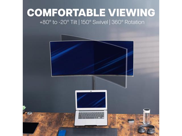 VIVO Laptop & Ultrawide Monitor Mount Extra Tall Adjustable Stand fits 1 Screen up to 49'