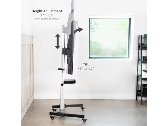 VIVO Heavy Duty TV Cart for Flat Screen Panel Mobile Stand fits 32' to 83'