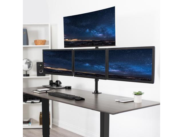 VIVO Quad Monitor Heavy Duty Desk Mount 3 + 1, Holds Computer Screens up to 24'