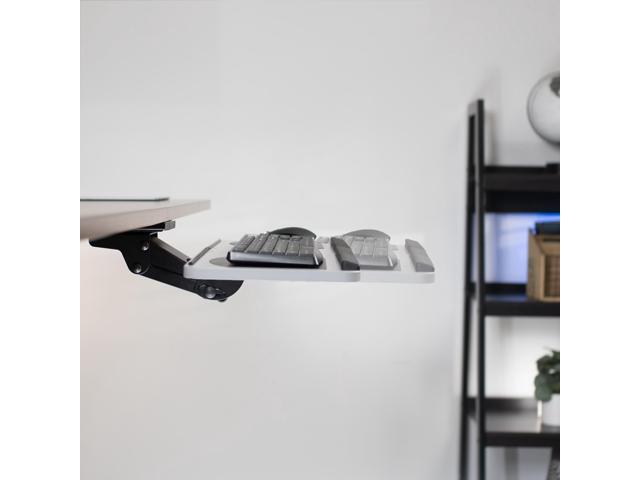VIVO Adjustable Computer Keyboard & Mouse Platform Tray Under Table Desk Mount