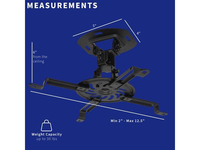 VIVO Universal Adjustable Ceiling Projector Theater Mount Black Extending Arms