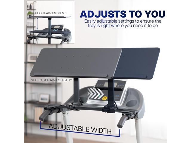 VIVO Height Adjustable Tilting Laptop Desk for Treadmills, Wooden Notebook Tray