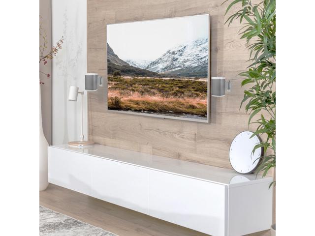 VIVO White Dual Wall Speaker Mount Designed for SONOS PLAY 1 Brackets (2 Pack)
