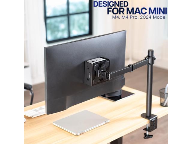 VIVO Behind Monitor and Under Desk VESA Mount Designed for the Mac Mini M4 and M4 Pro (2024)