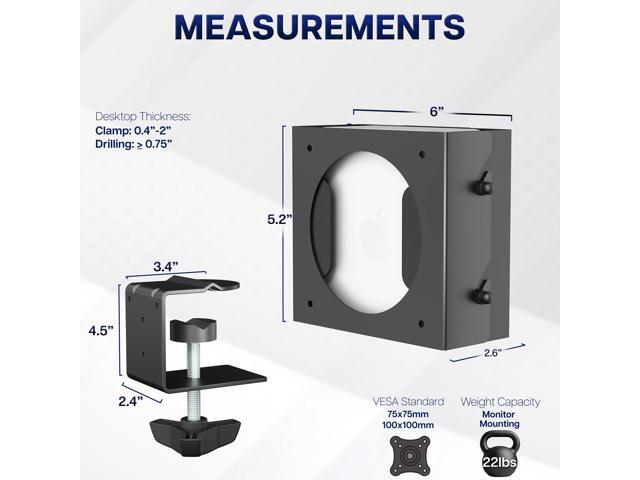 VIVO Behind Monitor and Under Desk VESA Mount Designed for the Mac Mini M4 and M4 Pro (2024)